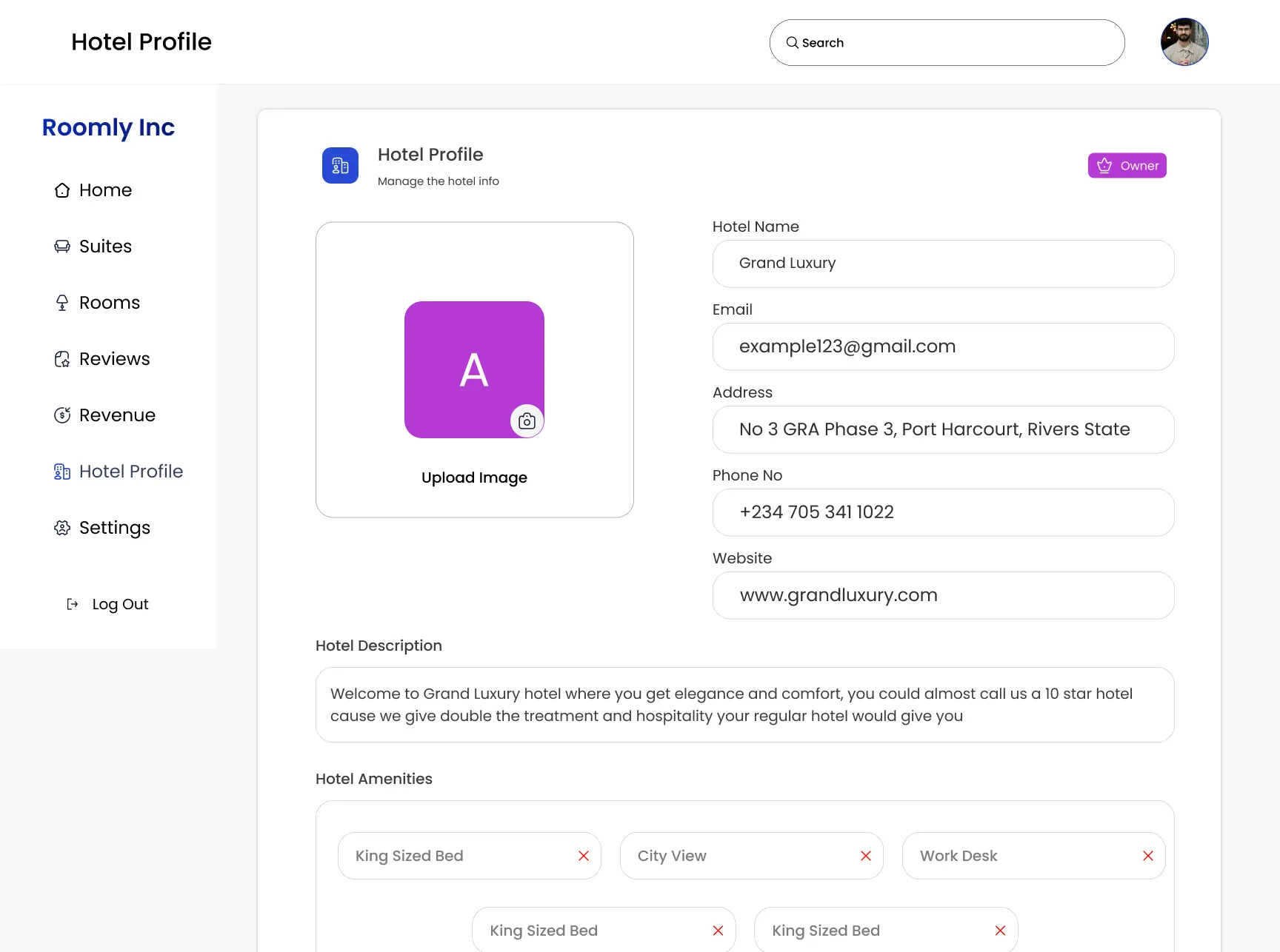 Roomly — Profile
