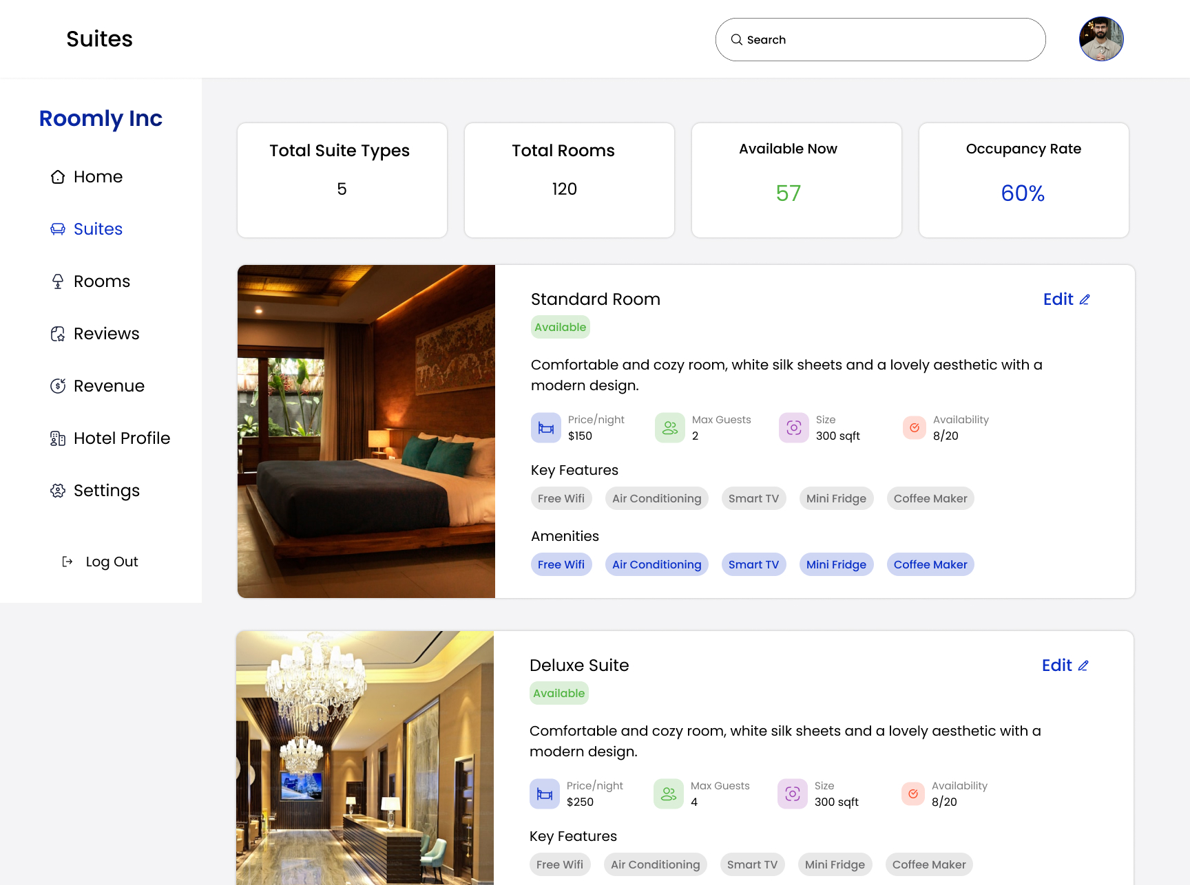 Roomly — Suites