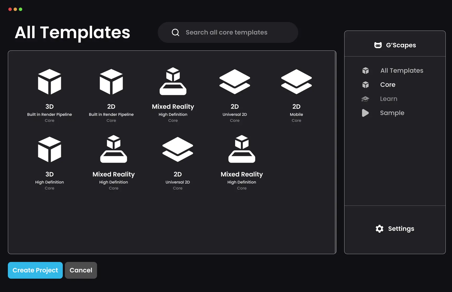 G'Scapes — Templates